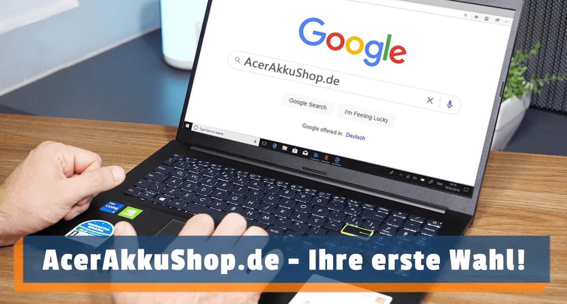 Verwenden von Google zur Suche nach AcerAkkuShop.de