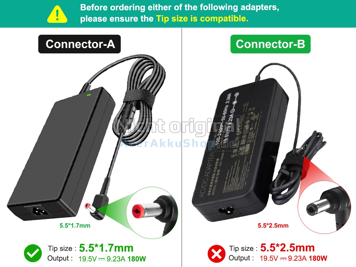 Langlebig Adapter für Acer ADP-180MB K