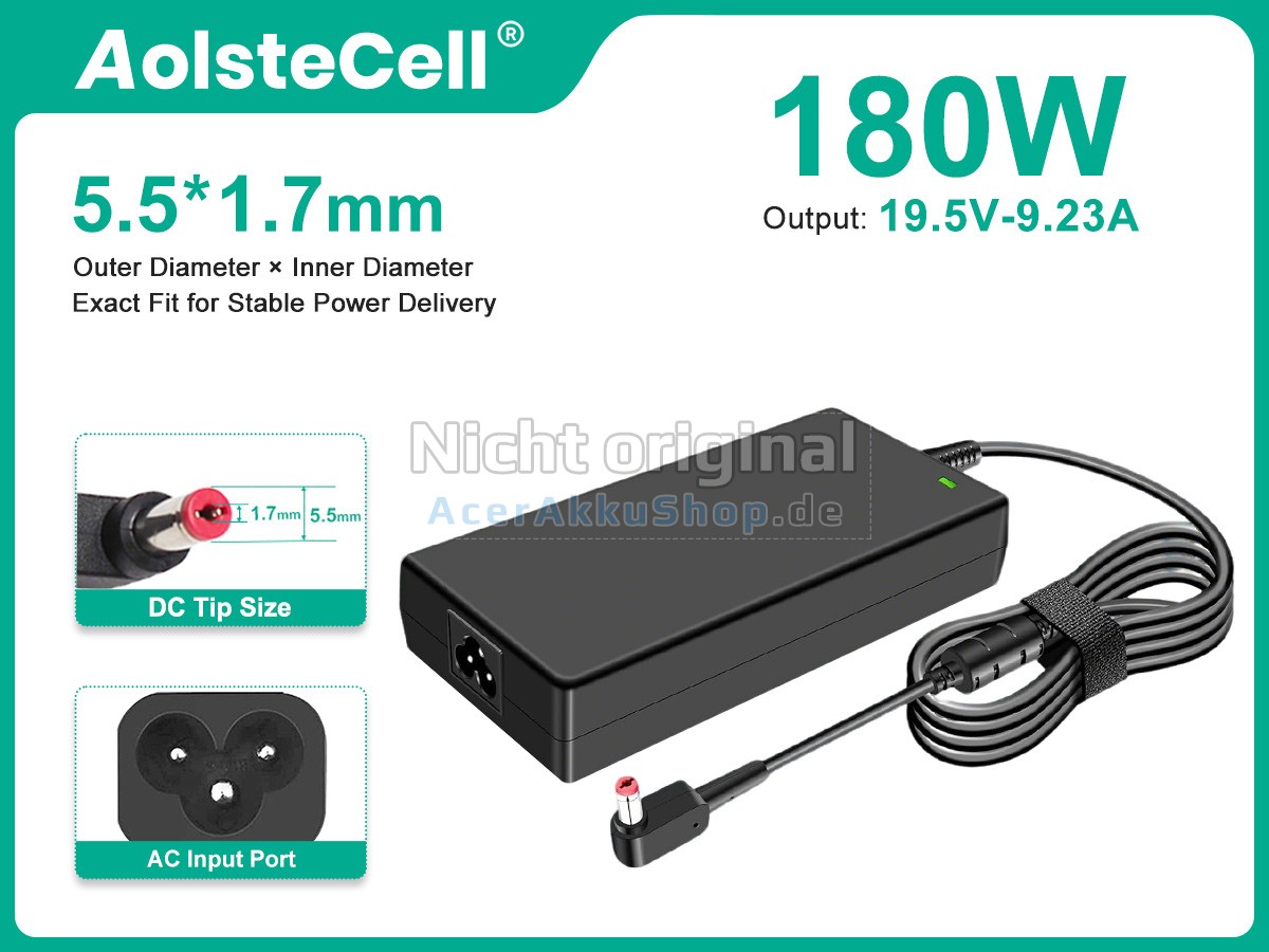 Langlebig Adapter für Acer ADP-180MB K
