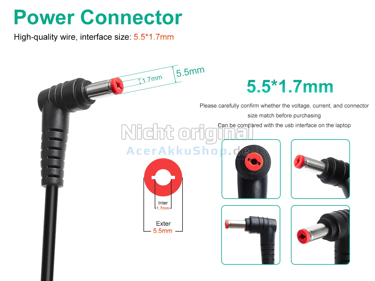 Langlebig Adapter für Acer ADP-180MB K