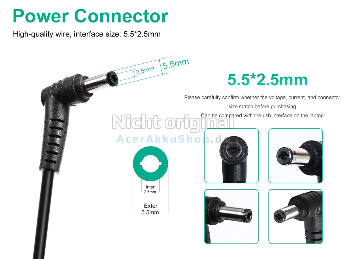 Langlebig Adapter für Acer 19.5V 9.23A 180W 5.5*2.5MM