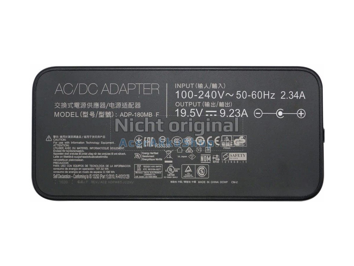 Langlebig Adapter für Acer 19.5V 9.23A 180W 5.5*2.5MM