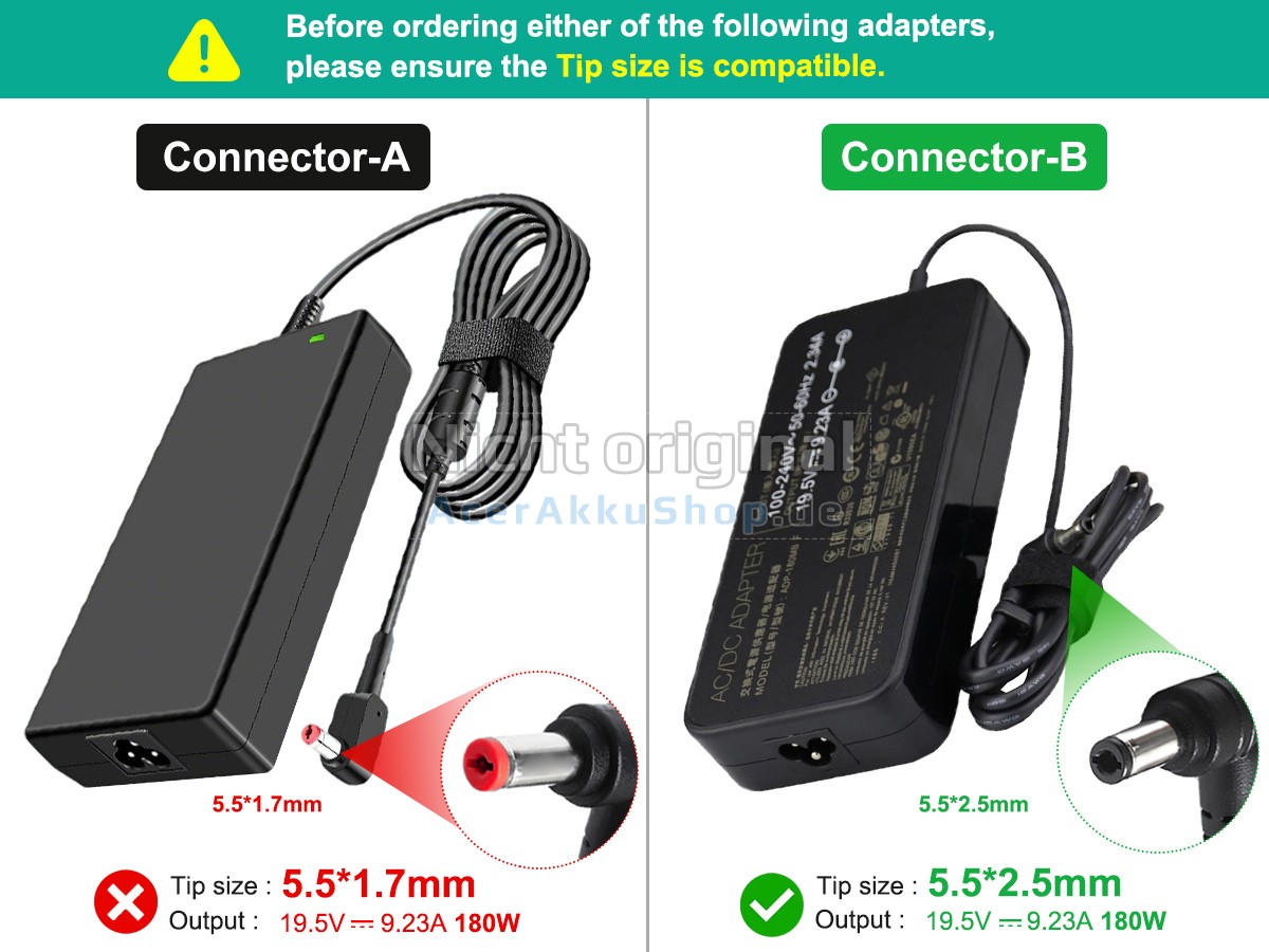 Langlebig Adapter für Acer ADP-180MB K