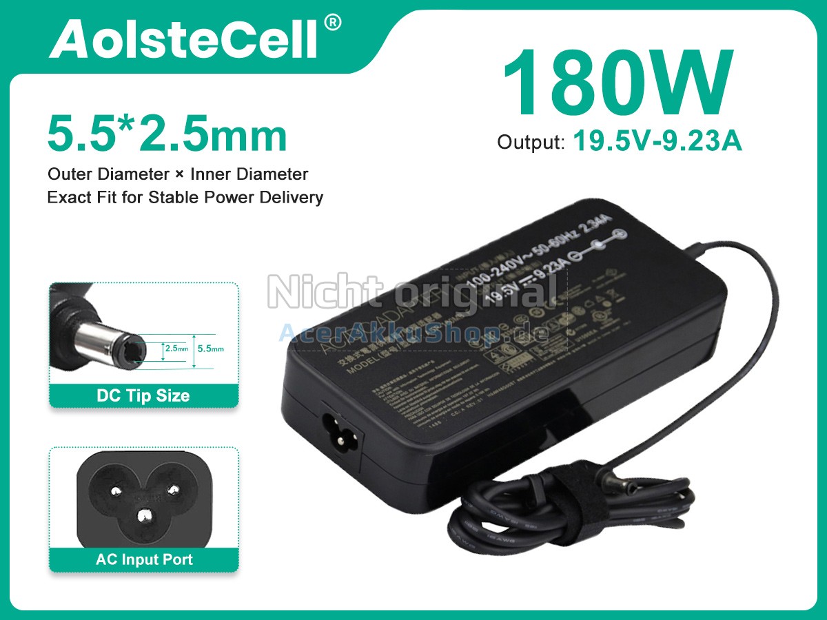 Langlebig Adapter für Acer ADP-180MB K