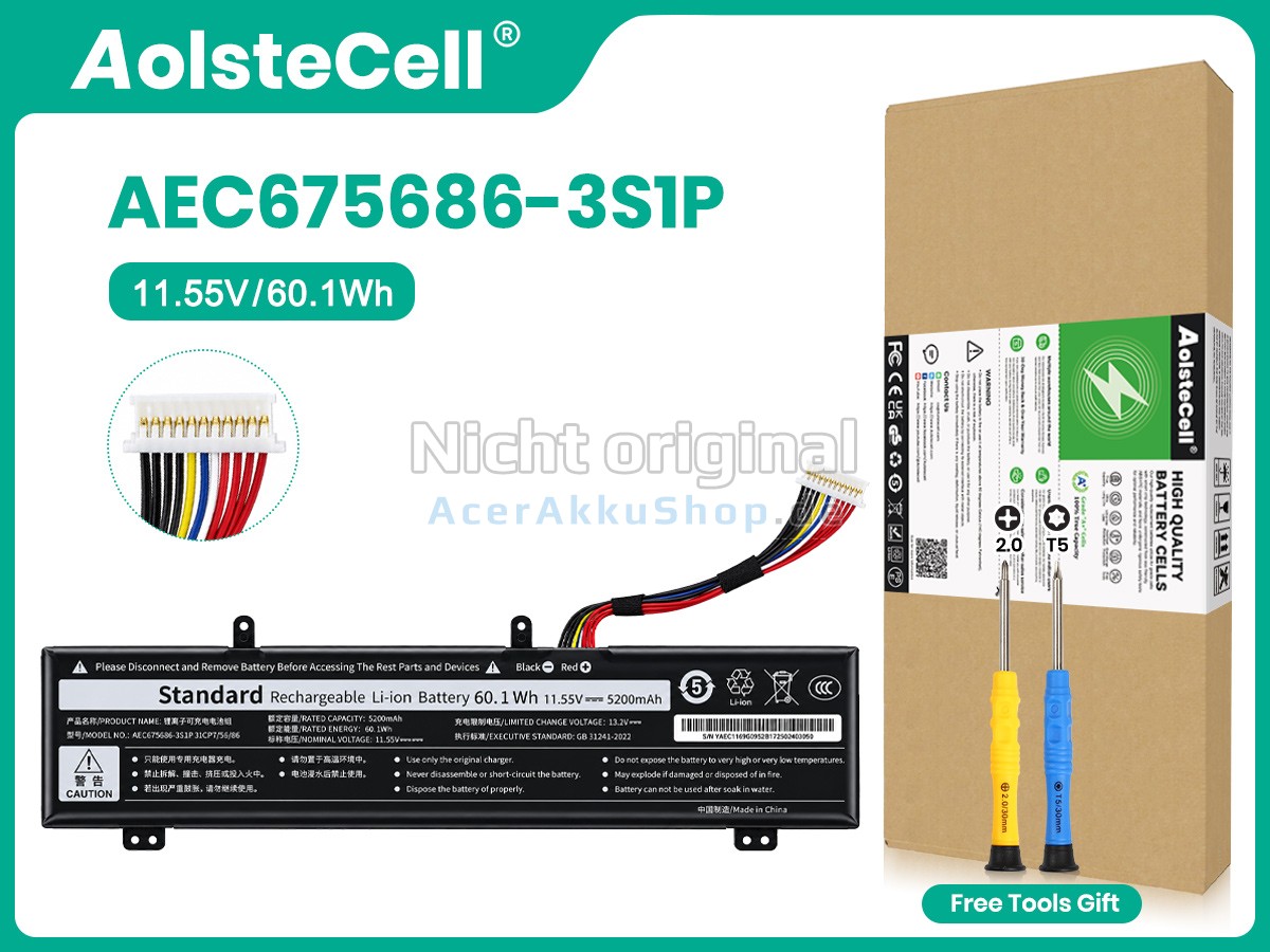 Langlebig Akku für Acer AEC675686-3S1P