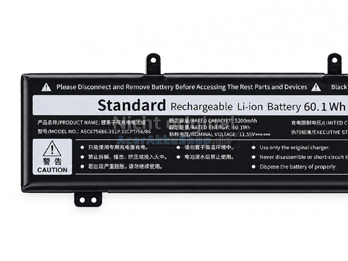 Langlebig Akku für Acer AEC675686-3S1P
