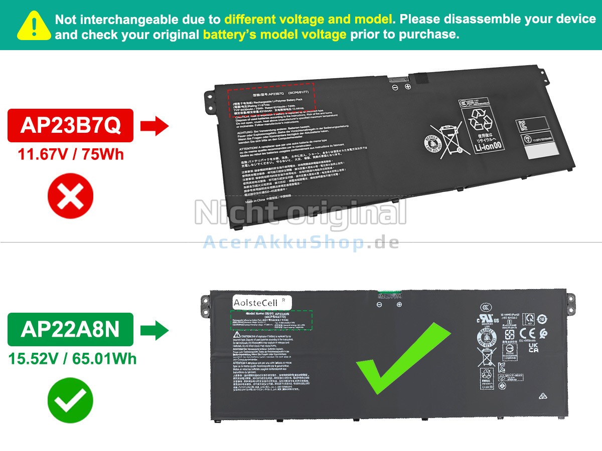 Langlebig Akku für Acer SWIFT 14 AI SF14-61T-R49D