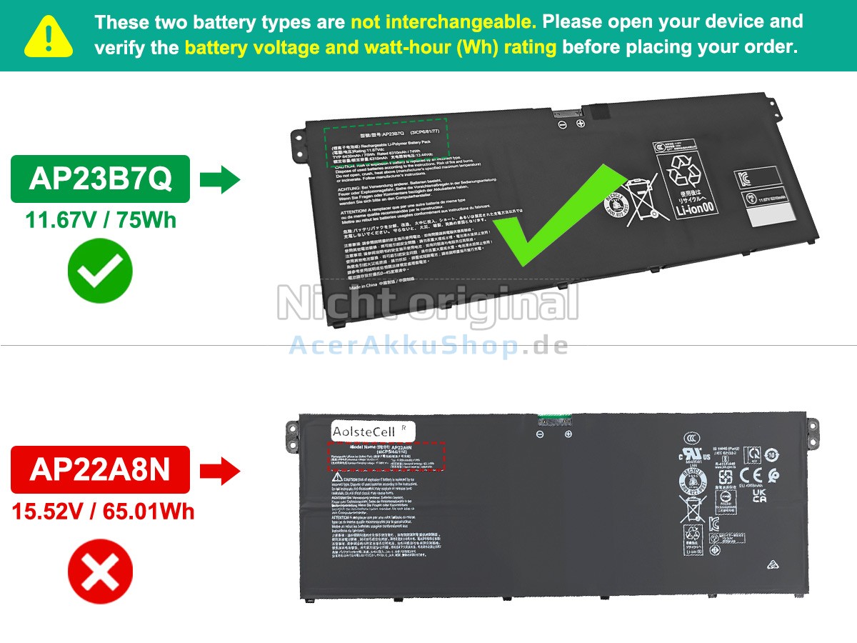 Langlebig Akku für Acer SWIFT 14 AI SF14-61T-R49D