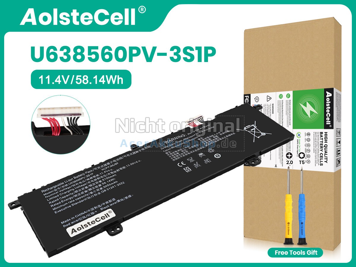 Langlebig Akku für Acer U638560PV-3S1P